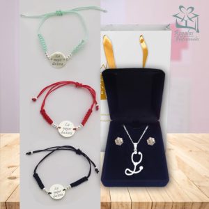 Collar plata hilo