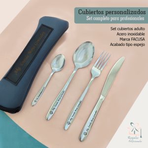 Set de Cubiertos Personalizados con Estuche