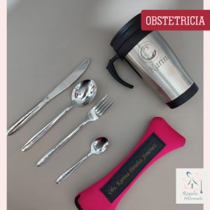 Set cubiertos y vaso