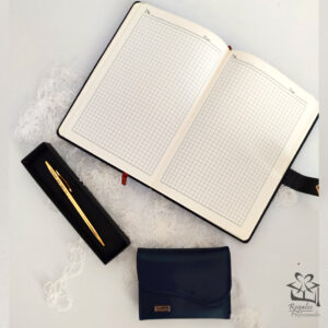 Set libreta, bolígrafo, billetera