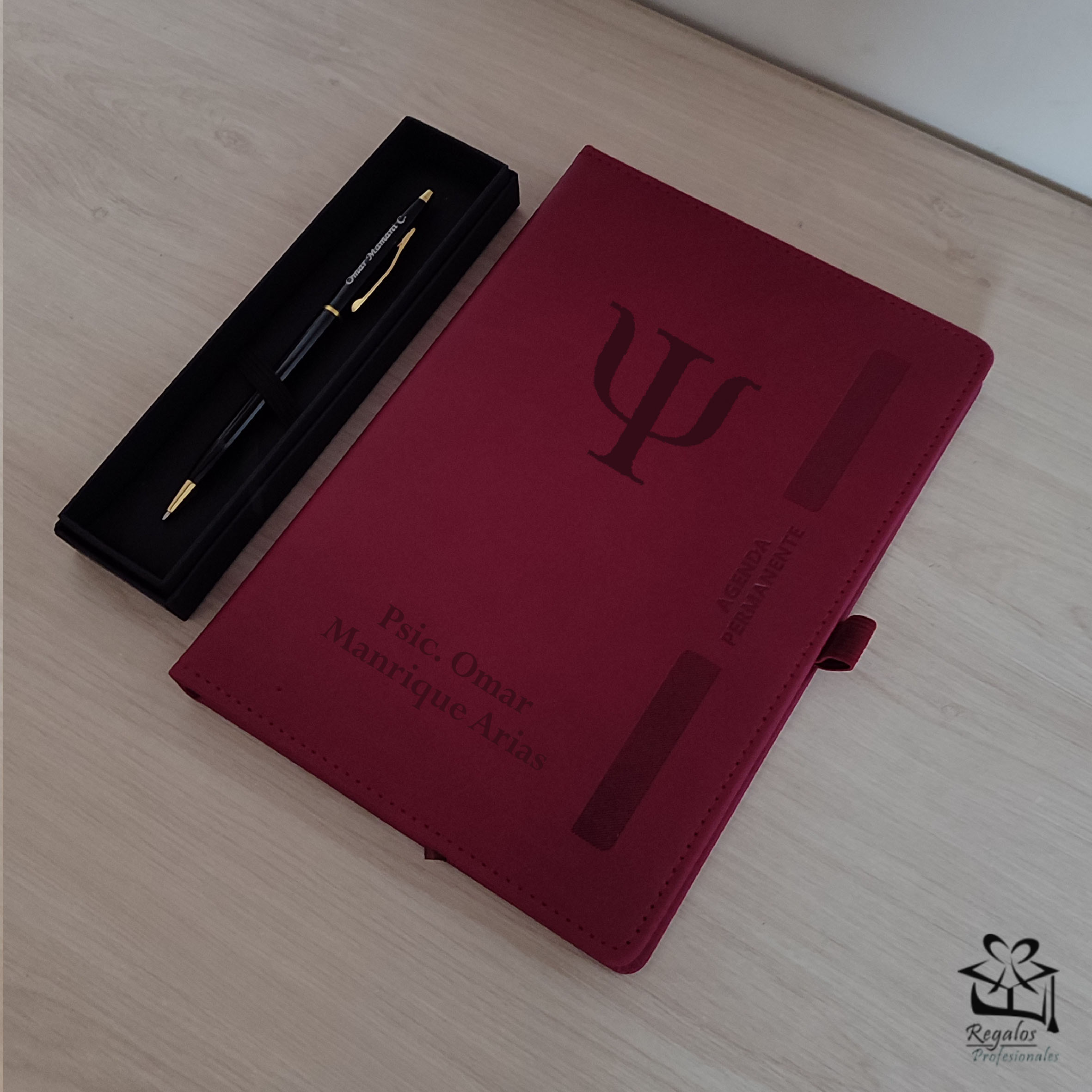 Set de libreta y bolígrafo personalizados