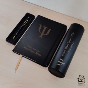 Set Ejecutivo Personalizado – Termo, Libreta tipo agenda y Bolígrafo